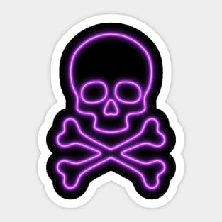 Neon Skull Sticker